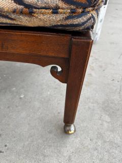 Chinese Chippendale Walnut and Cane Armchair on Casters - 4489110