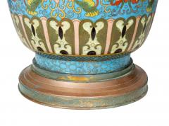 Chinese Cloisonne Vase Mounted As A Lamp - 4645387