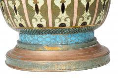 Chinese Cloisonne Vase Mounted As A Lamp - 4645399