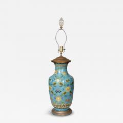 Chinese Cloisonne Vase Mounted As A Lamp - 4648490