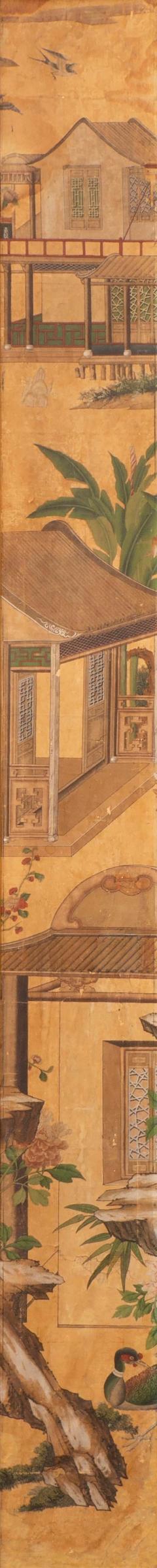 Chinese Export 18th Century Wallpaper Framed Panel - 4152174