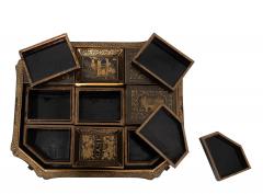 Chinese Export Black Lacquer Game Box - 4474413