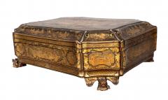 Chinese Export Black Lacquer Game Box - 4474437