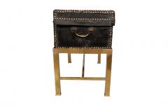 Chinese Export Black Leather Box on Stand - 3768212
