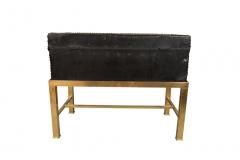Chinese Export Black Leather Box on Stand - 3768213