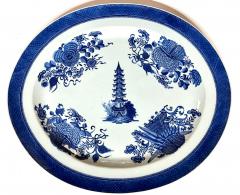 Chinese Export Blue Fitzhugh Platters from the Cabot Perkins Service - 3089928