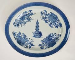 Chinese Export Blue Fitzhugh Platters from the Cabot Perkins Service - 3089929