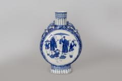 Chinese Export Blue and White Moon Flask - 778307
