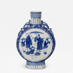 Chinese Export Blue and White Moon Flask - 791173