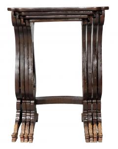 Chinese Export Brown Lacquer Quartetto Tables - 4723443