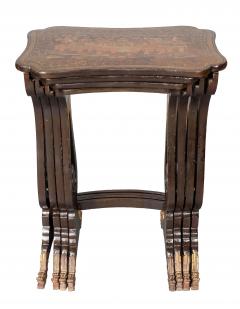 Chinese Export Brown Lacquer Quartetto Tables - 4723445