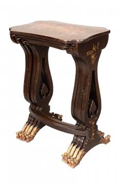Chinese Export Brown Lacquer Quartetto Tables - 4723450