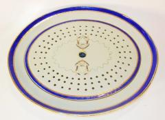 Chinese Export Chop Platter and Strainer Rare Unused Marriage Armorial - 2146721