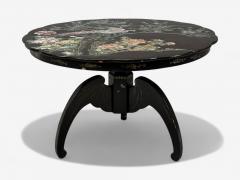 Chinese Export Ebonized Wood Mother of Pearl Center Table China 1900 - 4423693