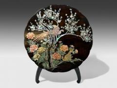 Chinese Export Ebonized Wood Mother of Pearl Center Table China 1900 - 4423694