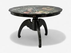 Chinese Export Ebonized Wood Mother of Pearl Center Table China 1900 - 4423696