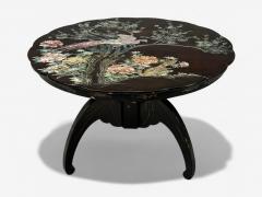Chinese Export Ebonized Wood Mother of Pearl Center Table China 1900 - 4423698