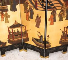 Chinese Export Eight Panel Lacquered Coromandel Screen - 3006474