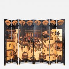 Chinese Export Eight Panel Lacquered Coromandel Screen - 3010540