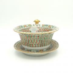 Chinese Export Famille Rose Chestnut Basket on Stand circa 1880 - 4142753