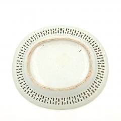 Chinese Export Famille Rose Chestnut Basket on Stand circa 1880 - 4142758
