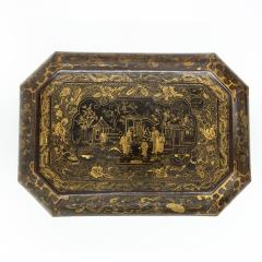 Chinese Export Lacquer Sewing Box Circa 1850 Made For The English Market - 2183712