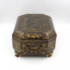 Chinese Export Lacquer Sewing Box Circa 1850 Made For The English Market - 2183714