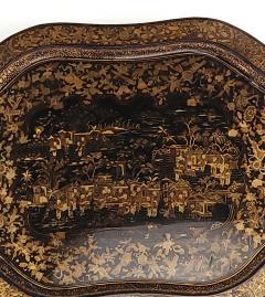 Chinese Export Lacquered Tray circa 1840 Restored - 3710848