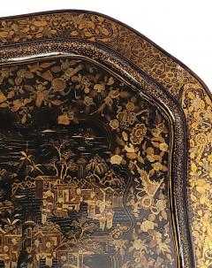 Chinese Export Lacquered Tray circa 1840 Restored - 3710849