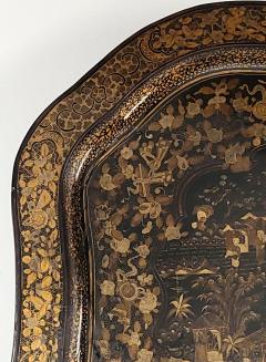 Chinese Export Lacquered Tray circa 1840 Restored - 3710851