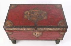 Chinese Export Leather Trunk c 1820 - 2955931