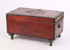 Chinese Export Leather Trunk c 1820 - 2955933