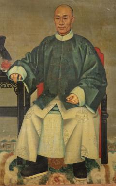 Chinese Export Painting Of A Hong Merchant - 2113472