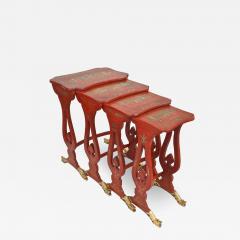 Chinese Export Parcel gilt on Lacquer Quartetto Tables - 1842117