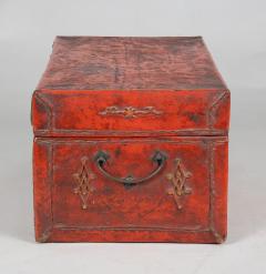 Chinese Export Pigskin Leather Red Box - 2322005