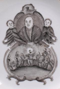 Chinese Export Plate with a Portrait of Martin Luther c 1745 - 4463546