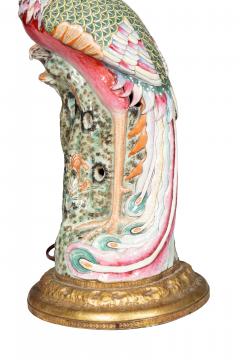 Chinese Export Porcelain Phoenix Table Lamp - 4611721
