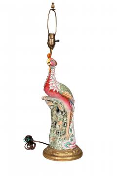 Chinese Export Porcelain Phoenix Table Lamp - 4614070