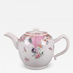 Chinese Export Pseudo Tobacco Leaf Teapot c 1790 - 4464121