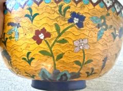Chinese Export Qing Dynasty Qianlong Large Decorative Cloissone Enamel Bowl - 4116838