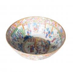 Chinese Export Rose Mandarin Punch Bowl - 4645369