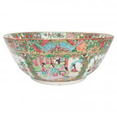 Chinese Export Rose Mandarin Punch Bowl - 4645380