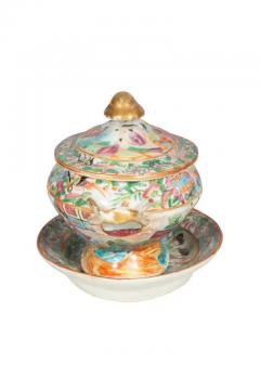 Chinese Export Rose Mandarin Sauce Tureen And Underplate - 4137780