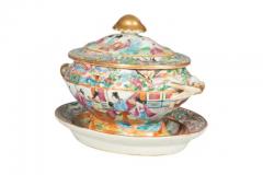 Chinese Export Rose Mandarin Sauce Tureen And Underplate - 4137791