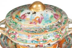 Chinese Export Rose Mandarin Sauce Tureen And Underplate - 4137802
