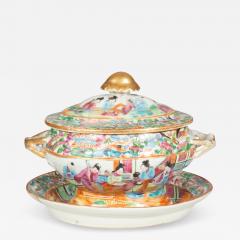 Chinese Export Rose Mandarin Sauce Tureen And Underplate - 4152241