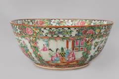 Chinese Export Rose Medallion Punch Bowl - 780034