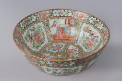 Chinese Export Rose Medallion Punch Bowl - 780036