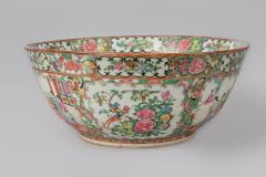 Chinese Export Rose Medallion Punch Bowl - 780037