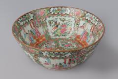 Chinese Export Rose Medallion Punch Bowl - 780039